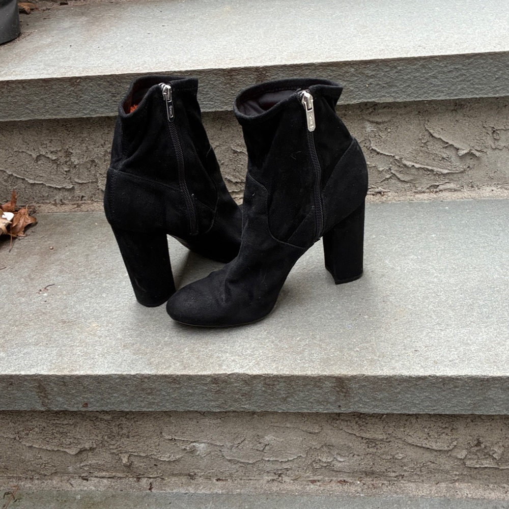 Circus by Sam Edelman Suede 4.5βBlock Heel Pointy Grunge Black Size 8.5 Worn 1x